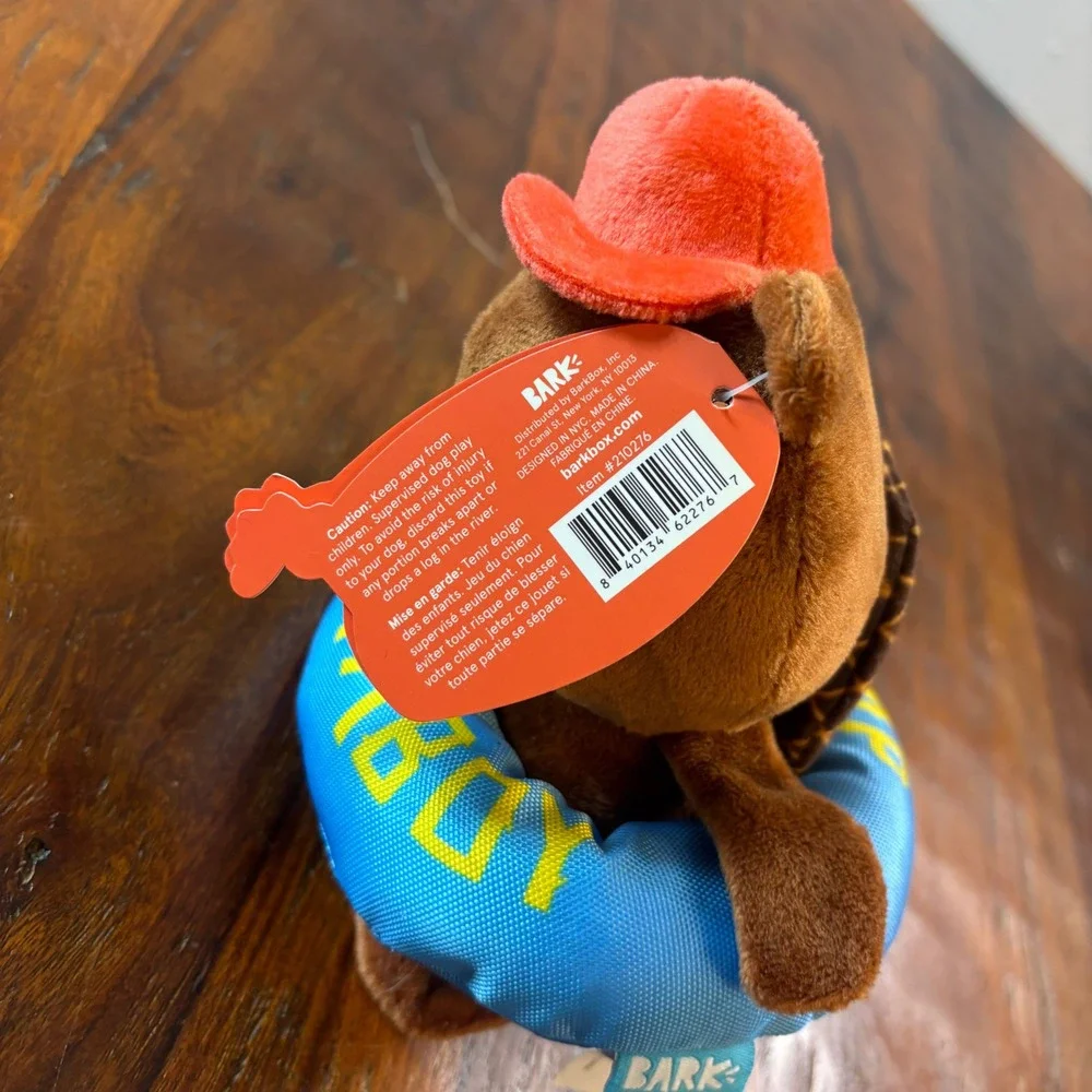 Bark Lil Bucky Beaver Plush Squeaker Crinkle Dog Toy Camp Ittaboy Medium 210276